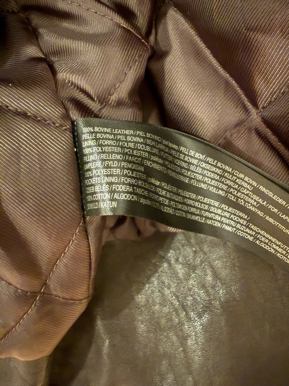Mango Oversized Worn Effect Leather Jacket Allsaints Zara - Picture 8 of 12